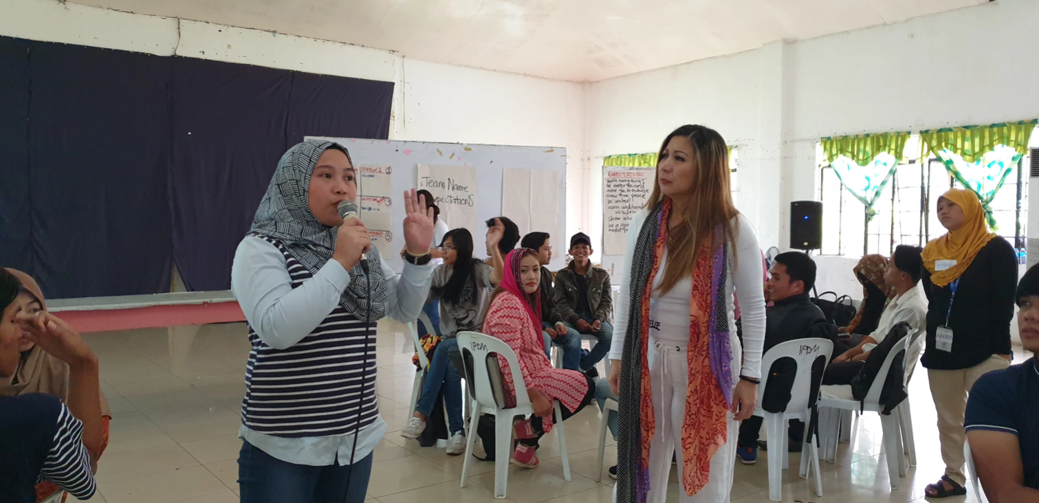 A poignant moment of emotional breakthrough during a Marawi trauma-healing session.